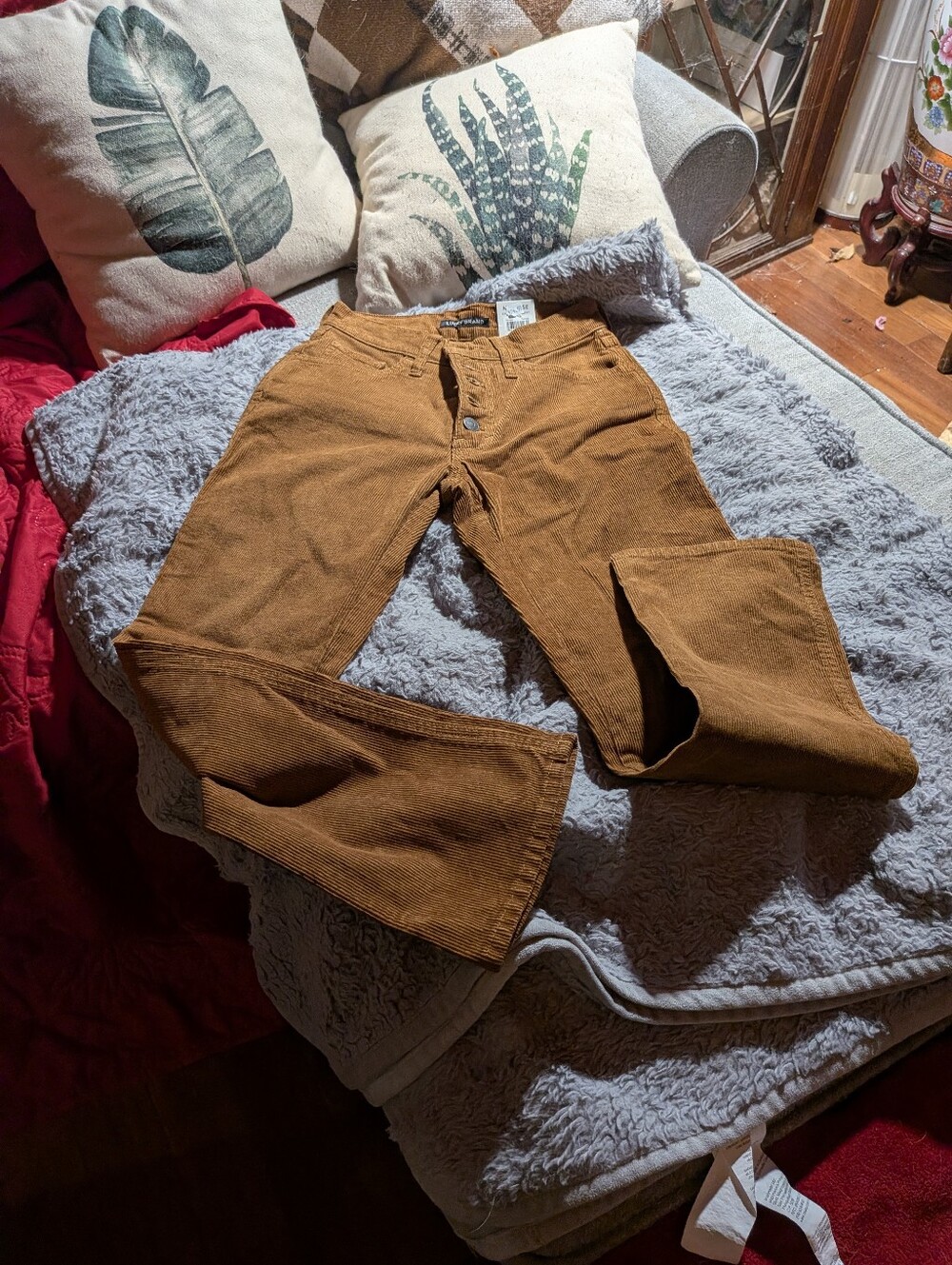 Lucky Brand Corduroy Pants in Rust